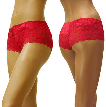 Burnout Satin Hip Hugger Boy Pant w/Lace (B15)