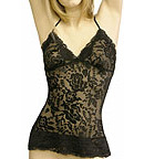 Burnout Satin Camisole w/Lace (B17)