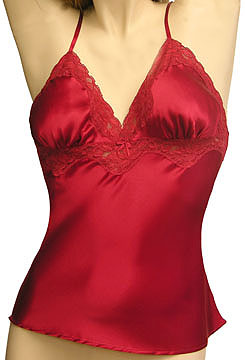 Stretch Silk Satin Camisole with Lace (SD18)