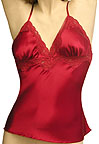 Stretch Silk Satin Camisole with Lace (SD18)