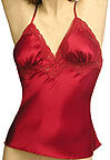 Stretch Silk Satin Camisole with Lace (SD18)
